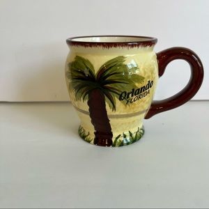 Orlando Florida souvenir cup mug ￼hand painted  Palm Tree No Flaws